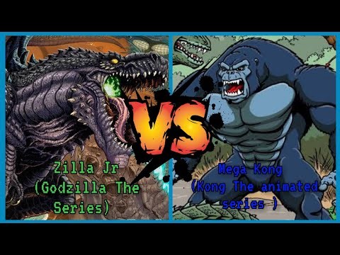 Zilla Jr (Godzilla The Series) Vs Mega Kong (Kong the animated series)