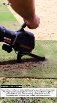 POWERFUL TURF CUTTER! Perfectly Slices Grass Rolls!