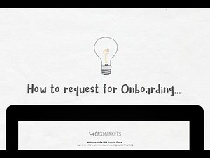 Supplier Onboarding Process