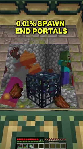 0.01% RAREST SPAWN END PORTALS IN MINECRAFT #shorts #minecraft