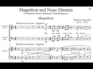 Herbert Howells - Magnificat (St John's Service) (score video)