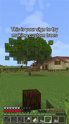 Custom trees #minecraft #minecraftpe #minecraftshorts #minecraftbuilding #minecraftsurvival #gaming