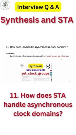 11.How does STA handle asynchronous clock domains