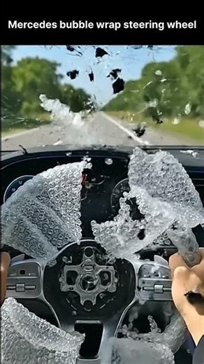 Bubble Wrap Mercedes Wheel POV 🤍 #ASMR 🚗 #SatisfyingVibes