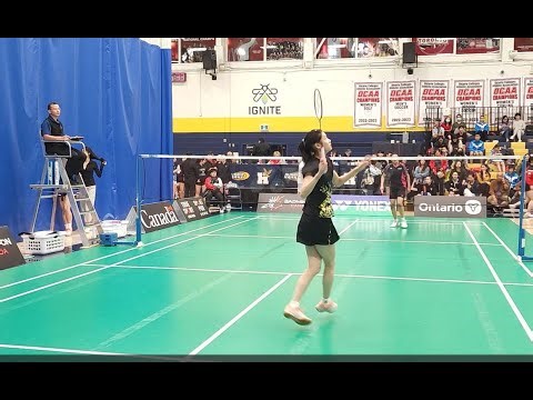 Final GS U17 Mengyao TIAN vs Emma MENG at Canada Junior Badminton National Championships 2023