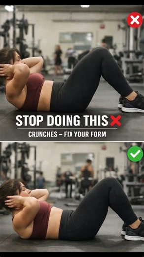 Stop Doing Crunches Wrong ❌ (Fix This!)#shorts