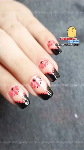 Beautiful and easy nail art design using toothpick 😯💅 #Nailreels #NailArt #naildesign #senyoritabam | Senyorita Bam
