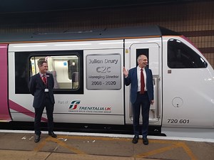 First Class 720 train enters passenger service, honours c2c’s former Managing Director | Trains to/from London, Southend & Essex with c2c Rail