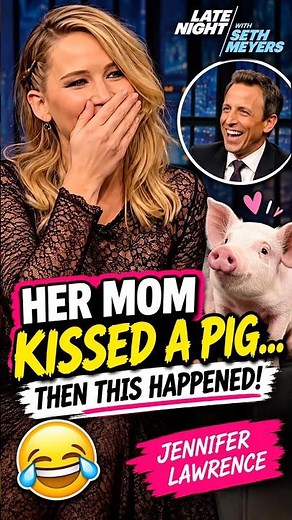 Jennifer Lawrence’s Mom Kissed a Pig… Then THIS Happened! 😂🐷