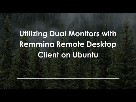 Utilizing Dual Monitors with Remmina Remote Desktop Client on Ubuntu