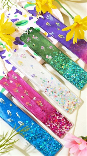 Handcrafted Dreamy Resin Bookmarks for Spring