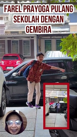 Farel Prayoga Heads Home from School Cheerfully