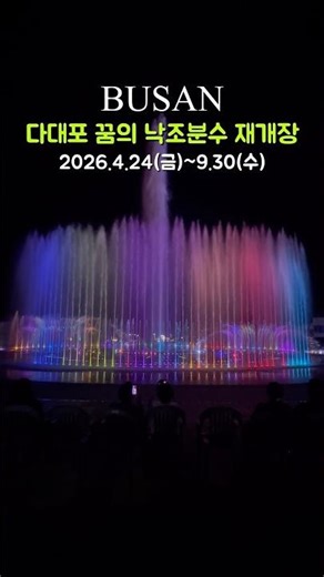 내일부터 꼭 가야 할 다대포 꿈의 낙조분수⛲️