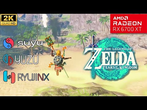 Zelda Tears of The Kingdom (RYUJINX/YUZU/SUYU) RX 6700 XT with TOTK Optimizer Medium Presets (1440p)