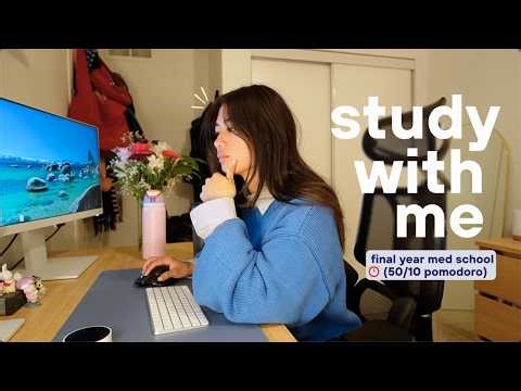 3 HOUR STUDY WITH ME | 50/10 pomodoro | real time finals week