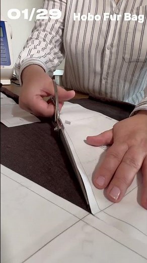 01 Cutting fabric | Teddy Hobo Bag sewing tutorial #sewingbag #diyfashionhacks #diybag