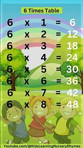 6th table | 6 times table | multiplication table #table #6timestable #multiplicationtable