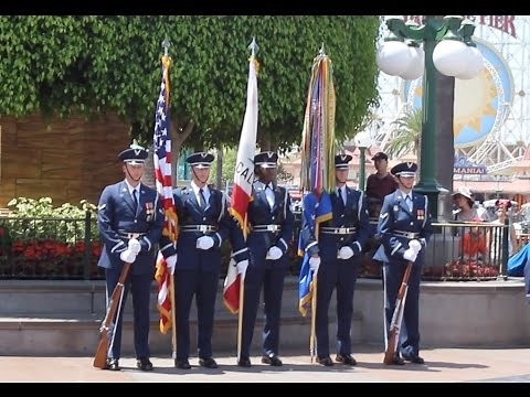 U. S. Air Force Honor Guard performs at the Disneyland Resort