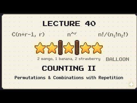 Discrete Math #40 — Generalized Permutations & Combinations | Stars and Bars