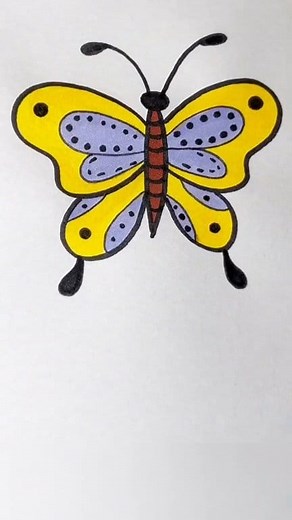 12K views · 104 reactions | Easy butterfly drawing 曆 tutorial . #drawingideas #creative #fbreelsfypシ゚viralシ | Easy drawing for kids24 | Facebook