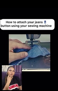 How to fix your jeans 👖 button using your sewing machine #sewing #ideas #tricks #followerseveryone #fashion #fblifestyles #clothing #sewingtutorial #tailor #fashiondesigner | Princess Tina Tv