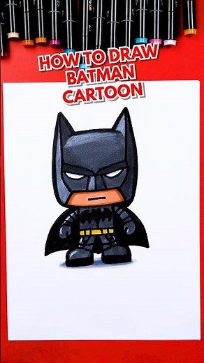How to draw Batman - cartoon! #artforkidshub #howtodraw