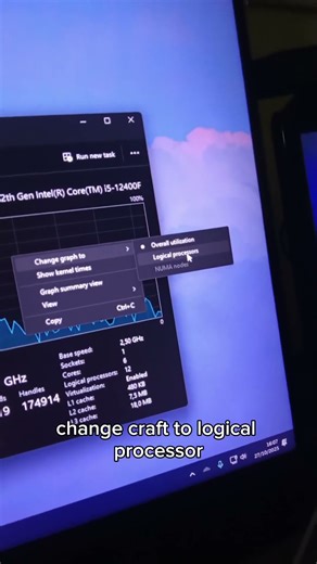 CPU Graph di Task Manager