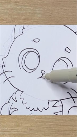 How to draw Anime Cats 3 #art #drawing #ink #cat #sketch #drawingtutorial #artist #cute