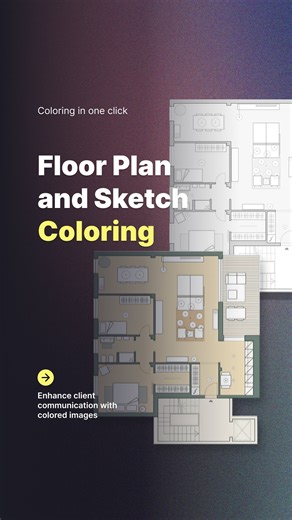 ReRender on Instagram: "Bring your 2D plans or perspective drawings to life instantly! ✨ Our latest AI rendering feature transforms your 2D plans or perspective drawings into beautifully colored artwork — all in seconds. Whether you’re a architect, interior designer, real estate agent, or just curious about the future of digital art, this update makes creating stunning visuals easier than ever."