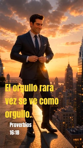El orgullo rara vez se ve como orgullo. | Proverbios 16:18 #biblia