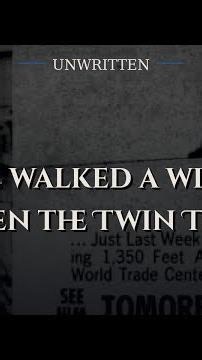 He walked a wire between the Twin Towers. #shorts