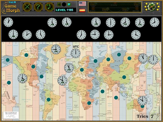 Time Zones Puzzle: Interactive Geography Learning Game