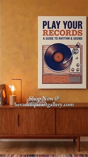 Vinyl Record Music Poster | Retro Wall Art Music Lovers