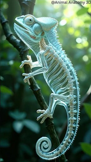 Chameleon Skeletal System | 3D Reptile Bone Structure Animation