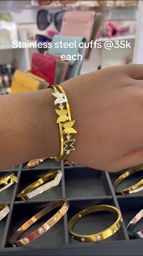 Cuffs at 35k each.Call/Whatsapp 0708735746. #cuffs #trendingjewellery #jewelryshop #bracelets #kamplatiktok #smallbusiness