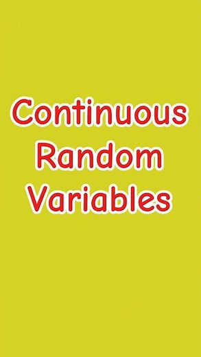 Discrete and Continuous Random Variables #probability_statistics #randomvariables #discrete