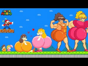 Mario vs EVOLUTION of Peach and Daisy Giant Muscle Butt WITH LOVE SUS MOD! New version