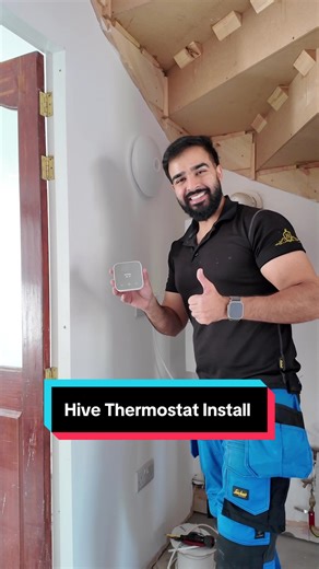 Hive Thermostat Install #CapCut #sparky #tradiesoftiktok #electrician #sparkylife