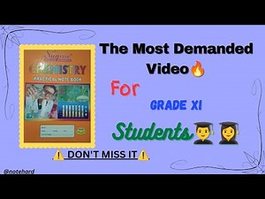 Class 11 CHEMISTRY PRACTICAL: Complete Notes|| Step-by-Step Experiments#notehard#practical#chemistry