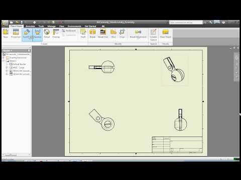 Autodesk Inventor 2010: Lesson 20: Create a simple .idw drawing