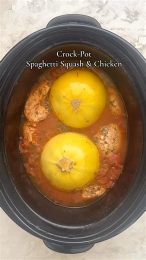 Shannon Epstein on Instagram: "Slow Cooker Spaghetti Squash & Chicken (low-carb, paleo, Whole30) For the full recipe, Google ‘fitslowcookerqueen spaghetti squash chicken’ or Comment RECIPE & I’ll DM you a direct link! ⏺️ Use chicken breast or thighs. ⏺️ Use a store-bought sauce or make your own. ⏺️ I use a large 6-quart slow cooker. ⏺️ The blog post also includes #instantpot instructions. ✨More info: https://fitslowcookerqueen.com/slow-cooker-spaghetti-squash-chicken/. . . . . . . . . . . . . .