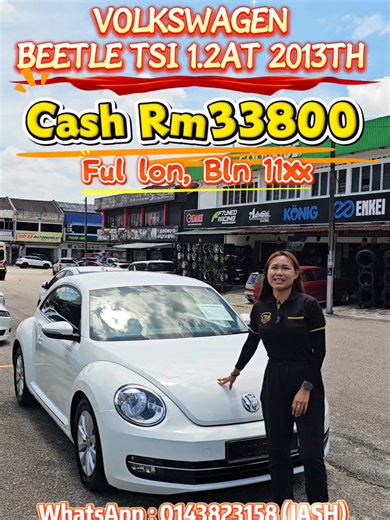 wasap Christy : 0102641528 VOLKSWAGEN BEETLE TSI 1.2AT 2013TH Cash harga rm 33800 shj