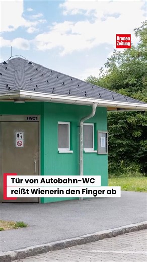 Highway rest stop door severs finger of woman from Vienna #news