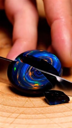Electric Black Opal Glass ASMR #asmr #relaxing #asmrsounds #satisfying
