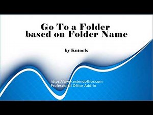 Search And Go To A Folder Based On Folder Name In Outlook
