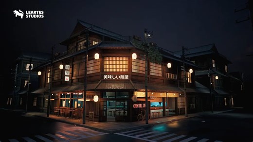 【20250908白嫖】UE5 日式拉面馆餐厅环境-内部 外部 Ramen Restaurant