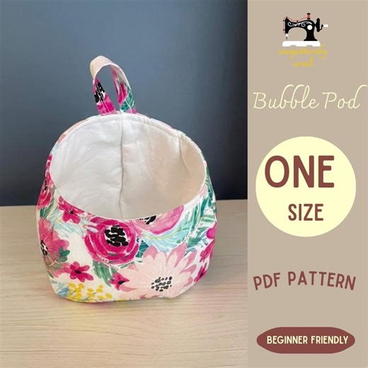 Bubble Pod Sewing Pattern • DIY Fabric Storage Baskets (PDF Pattern, 5.5") - Etsy