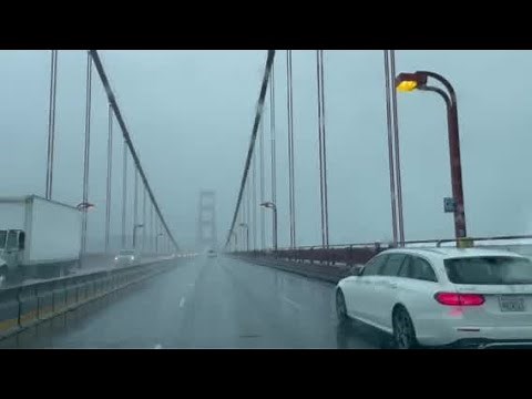 Storm Watch: Howling Gale Force Winds Feed Eerie Golden Gate Bridge Whistle