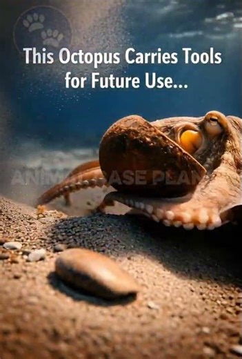 This Octopus Carries Tools for Future Use…