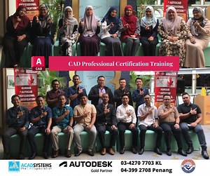 Autodesk AutoCAD Professional Certification Training Last week, AutoCAD Professional Certification training was delivered to lectures of Kolej Vokasional coming from all over Malaysia. Thank you for choosing ACAD Systems as your training center. We are having a promotion for AutoCAD Essentials Training until March 2024. If you are new to AutoCAD, we highly recommend you join this training. You will learn to draw polylines, create text styles, draw isometric grip, and more in just three days. Stu